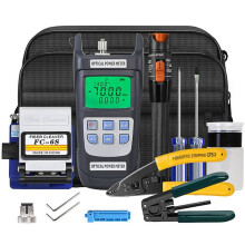 Kit de Herramientas de Fibra Óptica FTTH con Medidor de Potencia de Fibra Óptica de -70 A +10 DB, 10 MW, Localizador Visual de Fallas AUA-6S.