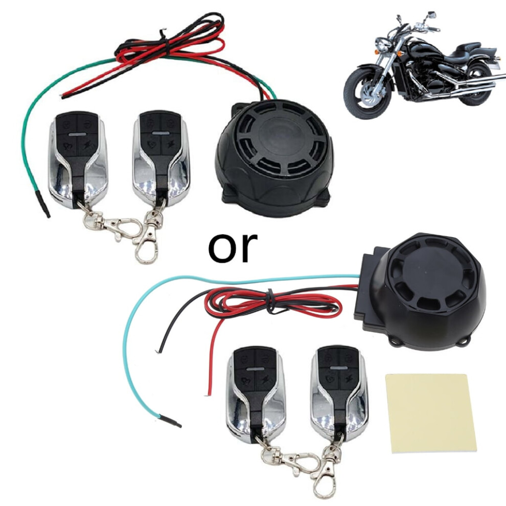 Motorcycle Alarm Security System With 12V Dual Remote 975221414793