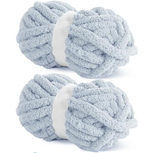 Zallac8oz27yds Χοντρό Νήμα Σενίλ για Πλέξιμο, Ογκώδες Χοντρό Αφράτο Νήμα για Πλέξιμο,