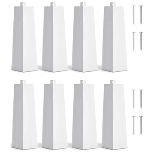 Aluminum Siding Corner Covers White 8 inch 8 pcs