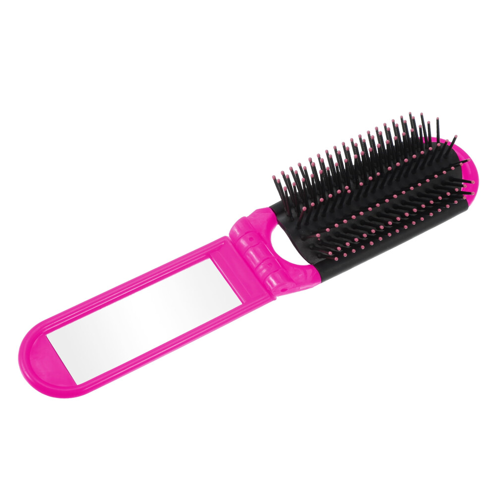 Women's Foldable Mirror Comb for Curly or Straight Hair