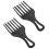 Zwarte plastic harkkam voor hoofdmassage (2 stuks) 1