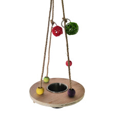 Parrot Swing Stand Stainless Steel Wooden Platform Outdoor