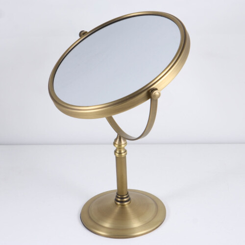 Round Tabletop Vanity Mirror with Glass Magnification 1 Pack