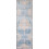 Layla Oriental Area Rug Blue Tangerine Distressed 5