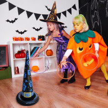 Inflatable Witch Hat, Halloween Games Witch Hat Throwing Game Inflatable Witch Potion Jar Smashing Potion Jar