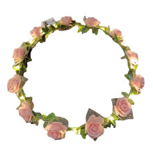 LED Rose Headband Red Heart Light-Up Hair Accessory for