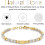 Boho Beaded Bracelet for Women Silver Gold Adjustable 7 4