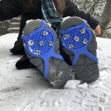 Ice Cleats for Shoes and Boots Rubber Traction with Steel