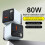 80W All-in-One Wall Charger with USB-C Cable and 2 USB Ports 1