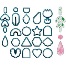 Polymer Clay Earring Cutters Set 24 Pieces