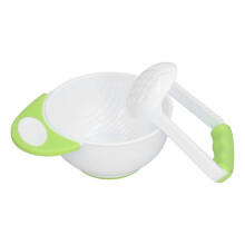 Baby Food Masher and Blender Set with Non-Slip Handle Bowl