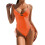Women's one-piece swimwear orange medium 1