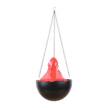 Halloween Fake Fire Cauldron with LED Lights – 3D Hanging Campfire Lamp Prop, Compatible with Halloween, Christmas & Party Decor
