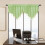 Beaded Sheer Triangle Valance Curtains Green 51x24 Inch 4