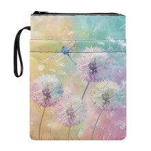 Lightweight Waterproof Polyester Book Cover Case (11.42x8.66") for Mother Stationery – Dandelion Dragonfly Design