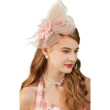 southwit Fascinators Hat for Women Tea Party Headband Kentucky Derby Hats Wedding Flower Cocktail Mesh Feathers Hair Clip