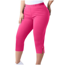 Women's Hot Pink Capris Stretch Yoga Pants Petite Plus Size