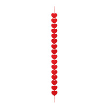 8.2ft Felt Heart Flag Garland for Valentine’s Day, Anniversary, Wedding – Love Heart String Decor for Home, Office Wall – Compatible with Party