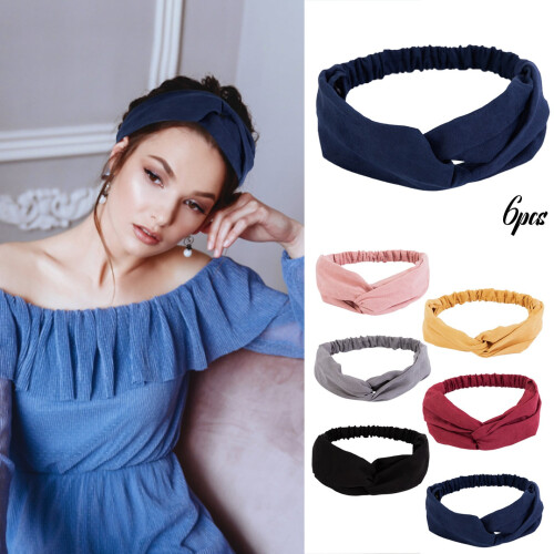 Women's Soft Stretch Headbands Set 6 Pieces