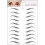 Eyebrow Stickers European Broken Design Water Transfer 10 1