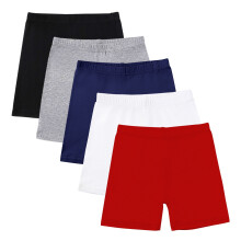 SYMOID Girls' Edgy Fashionable Distressed Cut - off Denim Shorts with Elastic Waist,Red,Size 13 T