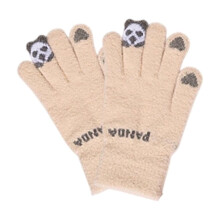 Cute Panda Touchscreen Gloves - Unisex Fleece-Lined Winter Warm Gloves, Windproof Cold-Resistant Gloves for Students, Cycling & Daily Use