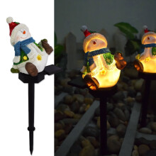Tupukom Solar LED Snowman Pathway Lights, Waterproof Outdoor Christmas Garden Decor, Compatible with Standard Stakes