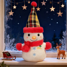 Winter Throw Pillow, Christmas Snowman Decorative Cushion, Plush Pillow for Home Bedroom Party Holiday Décor