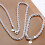 Twisted Rope Chain Necklace and Bracelet Set Silver Chunky 1