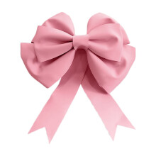 Large 50cm Pink & Red Christmas Bow, Reusable Cloth Decor for Indoor/Outdoor Holiday & Spring Festival Setup