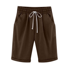 Women's Cotton High-Waisted Shorts, Plus Size