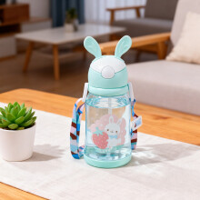 Rabbit-Shaped Water Cup with Elastic Lid 600 ml