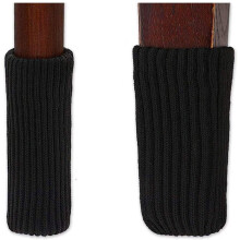 Chair Leg Floor Protectors Black Knitting Socks 20 pcs