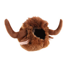 Dog Horn Wig Cow Hat Winter Warm Cosplay Cap