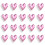 Refrigerator Magnets Pink Love Heart 12PCS 1