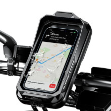 Motorcycle Phone Holder Waterproof Rotatable Touchscreen