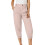 Women's Casual Solid Capri Pants with Pockets Pink 2XL 1