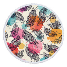 AuroraX Round Boho Beach Blanket 60x60 Inch