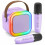 Mini Karaoke Machine Purple with 2 Wireless Mics 1