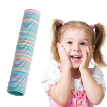 Baby Girls Hair Ties Soft Elastic Ponytail Holders 50 Pieces