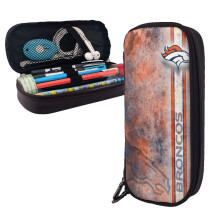 Estojo de lápis de couro Commanders Football para meninos e meninas, com grande capacidade, ideal para material escolar, presente fofo, com zíper,