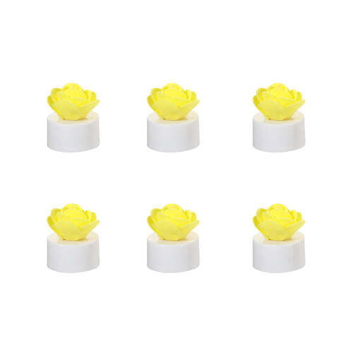 LED Flameless Candles Rose Tealights 6 Pack