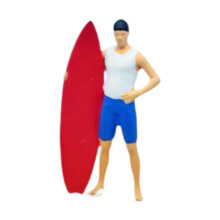 1/64 Miniature Painted Beach Surfer Figure Collectible