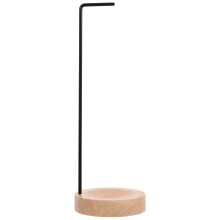 HEMOTON Elegant Iron and Wood Incense Holder with Ash Tray for Sticks Black Multifunctional Design Sleek Choices for Home Use