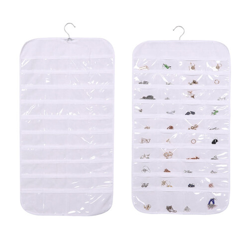Over the Door Organizer with 80 Pockets White