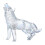 Hand-Blown Crystal Glass Wolf Figurine Home Decoration 1