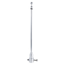 Motorcycle flagpole mount for outdoor flags with base