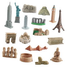 Historical Landmarks Building Kit Mini Figurines 17 pcs