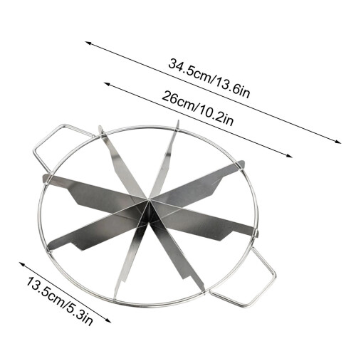 Cake Slicer Stainless Steel Round 8-Slice Portion Marker 1
